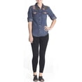 thumbnail image 1 of Gravity Threads Chemise Boutonnée pour Femmes Motif Géométrique, Foncé m, 1 of 2