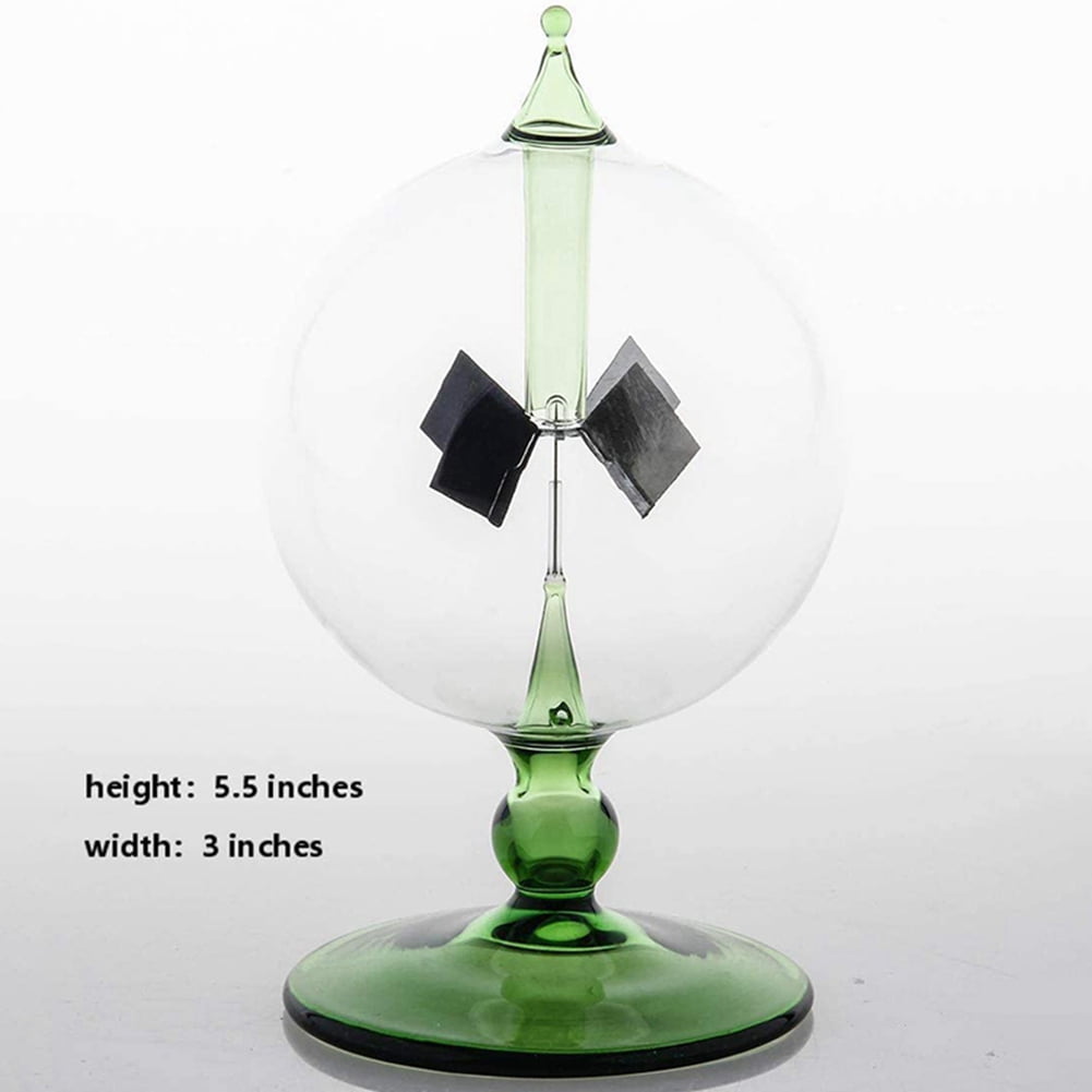 2X Green Solar Power Radiometer Crookes Solar Energy Vanes Windmill Gift Home Desk Decoration