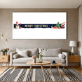 thumbnail image 2 of Festive Design Merry Christmas Santa Claus Snowman Holiday Banner for Christmas Party Decorations Winter Celebration, 2 of 9