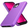thumbnail image 4 of For Motorola Moto G Power 5G 2025 Dual Layer Slim & Tough Hybrid Shockproof Heavy Duty TPU Matte with Textured Rugged Shell Protection Screen Cover by Xpression  - Purple, 4 of 9