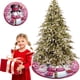 thumbnail image 5 of Fiudx Liquidación De Decoración Del Hogar Falda De Árbol De Navidad Rosa Faldas De Árbol De Terciopelo Con Lentejuelas De 36 Pulgadas Cubierta De Falda De Árbol De Navidad Vintage Para Decoración De, 5 of 7