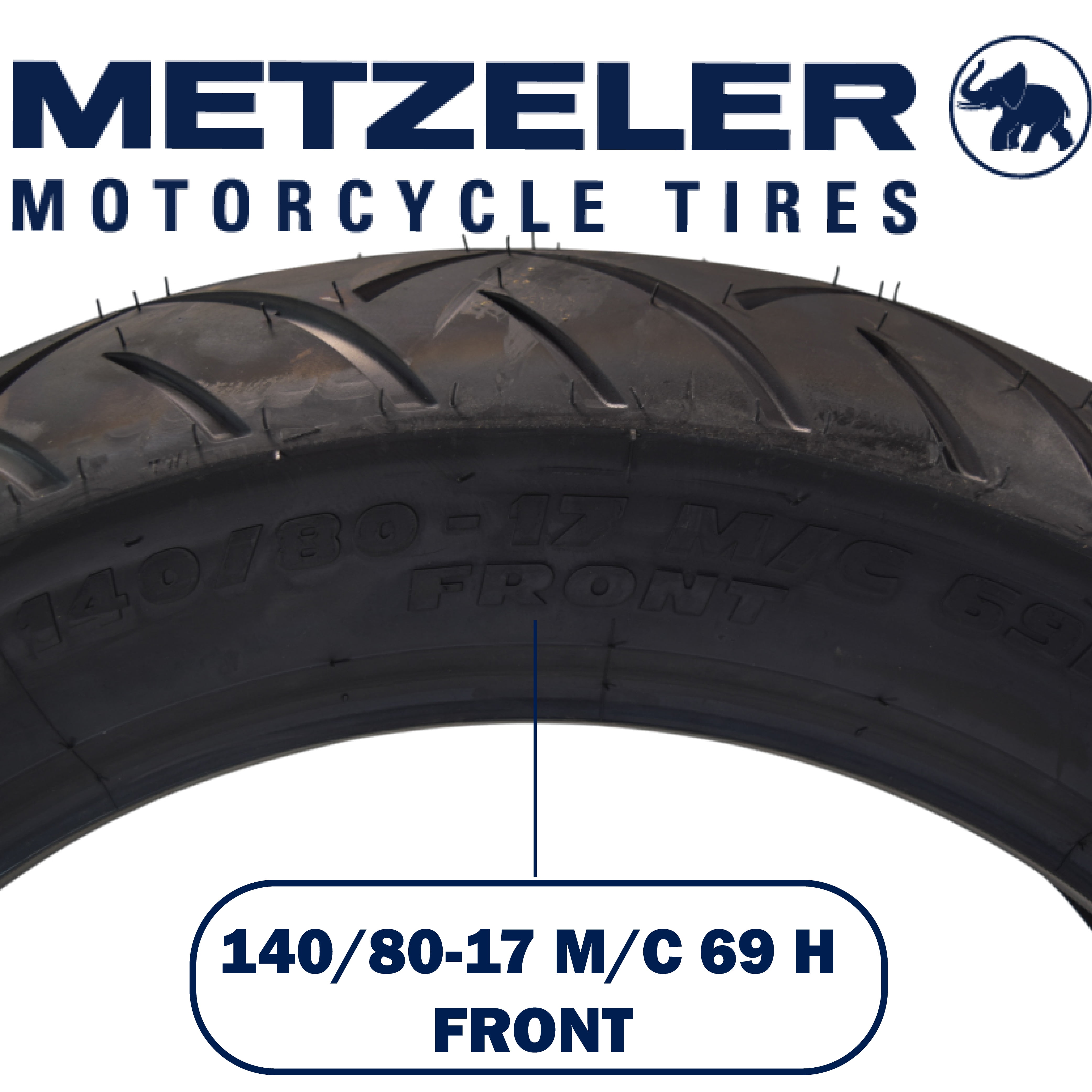 Metzeler ME 888 Marathon Ultra Front 140/80-17 69H Motorcycle Tire with Keychain