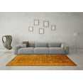 thumbnail image 3 of Ahgly Company Indoor Round Oriental Yellow Industrial Area Rugs, 4' Round, 3 of 4