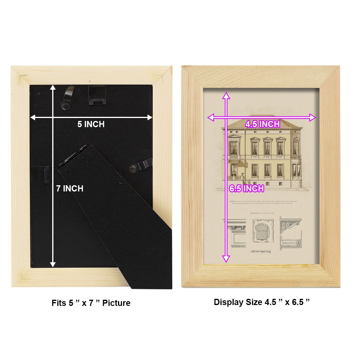 Estate and Plan VI -Framed Print w/glass-Natural Wood
