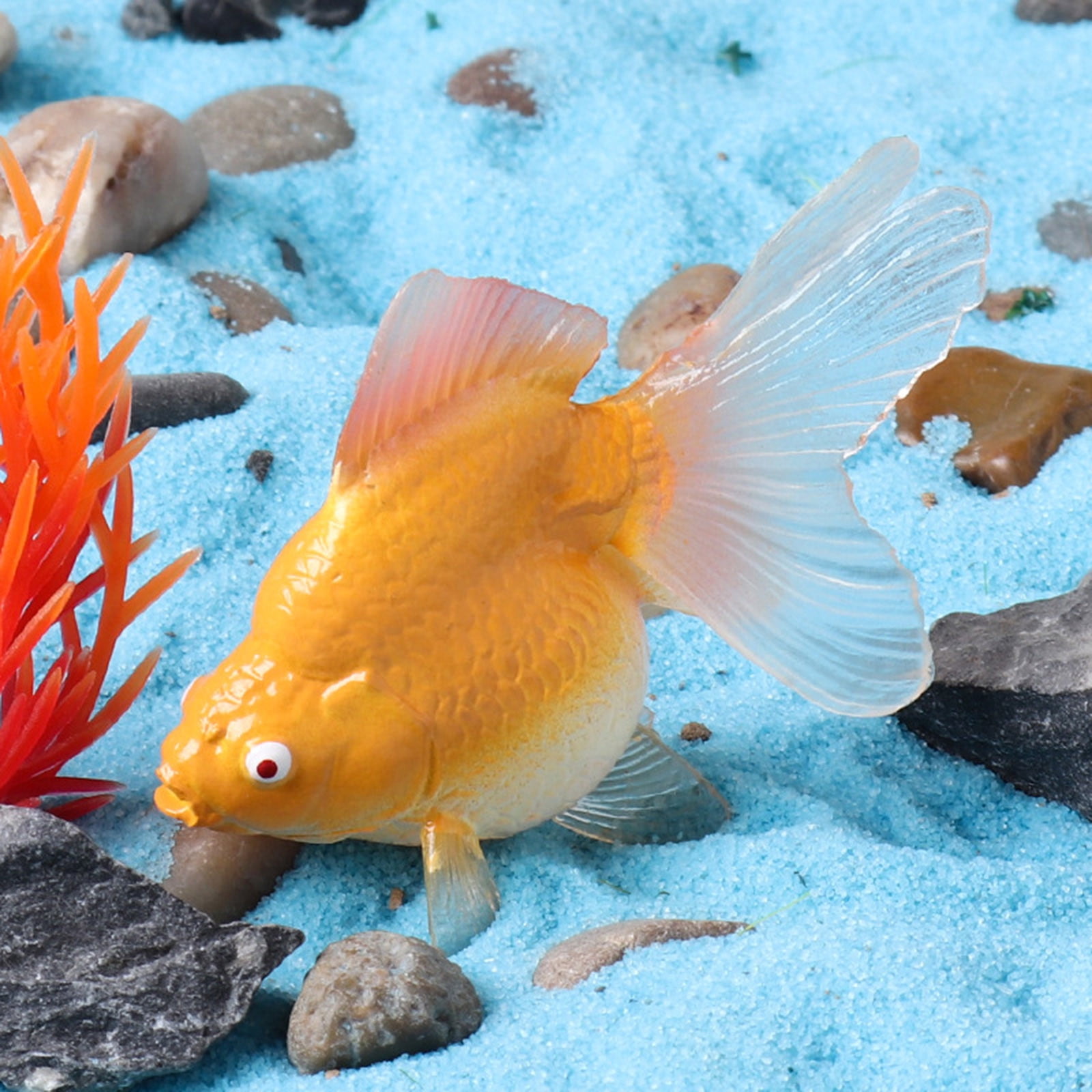 Uinagy Children's Simulation Solid Red Goldfish Toy Animal Model