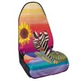 thumbnail image 2 of FUIALDOLG Car Seat Towel Cover, Compatible with Truck Seat Van, Terry Cloth Car Seat Cover for Trucks Cars, Sunflower Cactus Striped, 2 of 7
