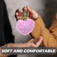 thumbnail image 2 of KAKOWELY 4 llaveros de corazón de San Valentín, llavero de peluche con forma de corazón, colgante para mochila o bolso, decoración., 2 of 5