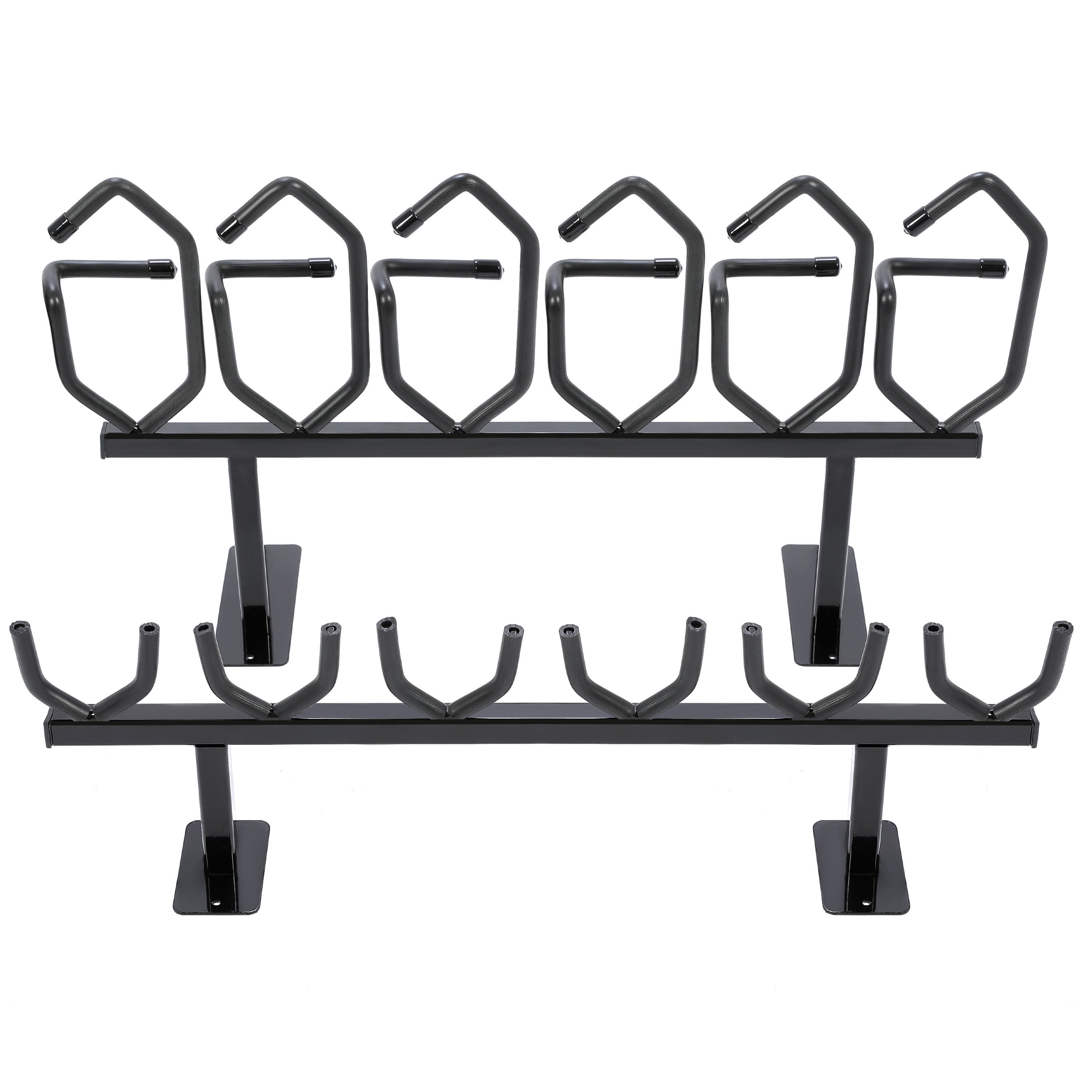 Kojem Vertical 6-Slot Storage Wall Mount for Rifles/Shotguns, Steel Black, 150 lb