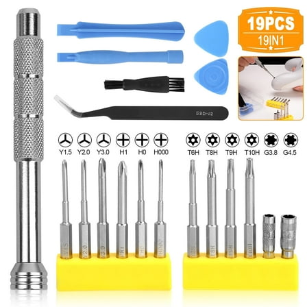 Versatile 19-in-1 Screwdriver Tool Set With Triwing Phillips And Torx Options