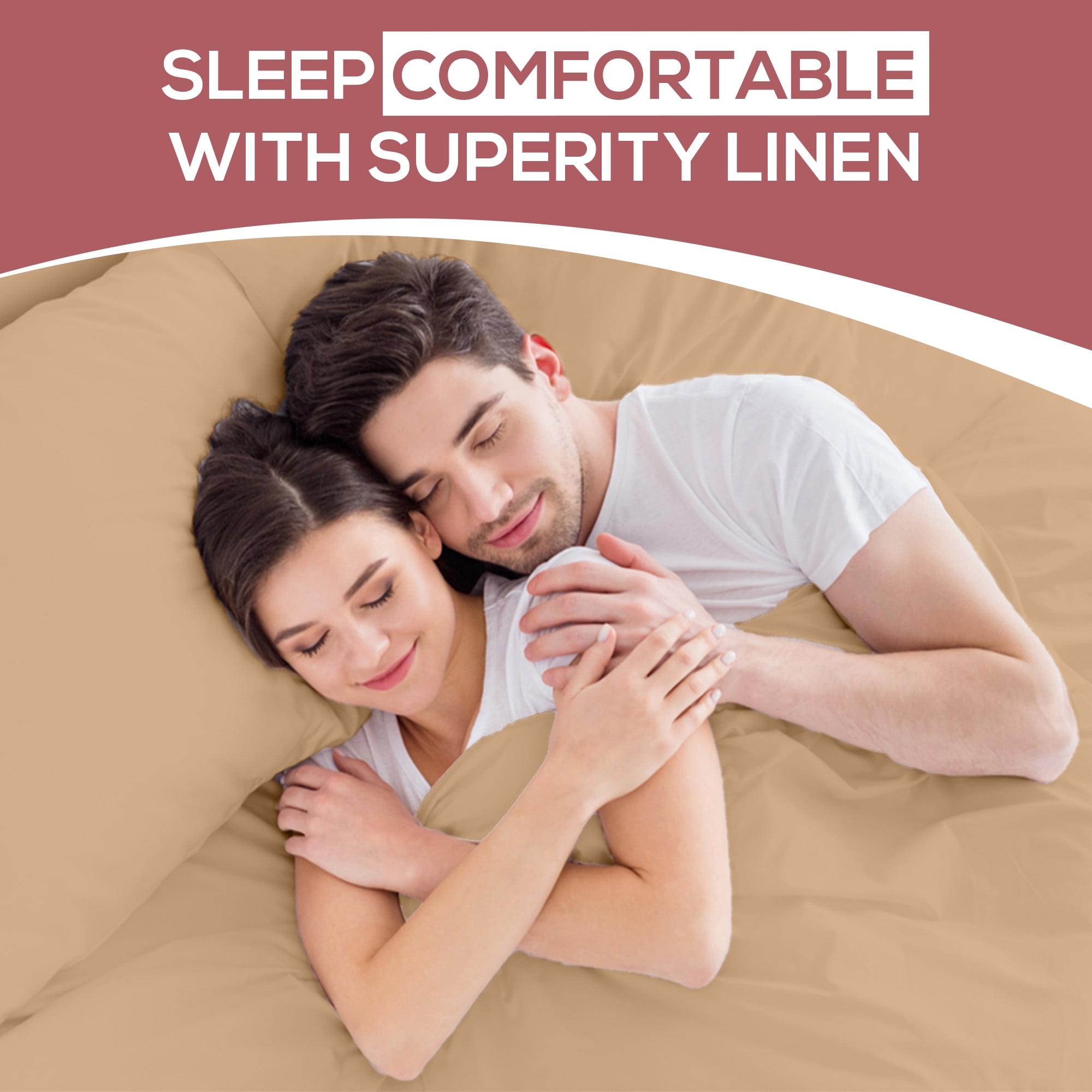 Superity Linen King Fitted Sheet Made from Cotton. Moisture Wicking Cotton Bed Sheet for Breathable, Dry, and Comfortable Night's Sleep. 200 Thread Count. (Beige)