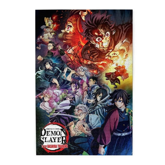 1000pcs Demon Slayer Wooden Puzzle Novelty Jigsaw Puzzle Cartoon Puzzles For Home Office Decor Funny Puzzle For Family Friends Gifts