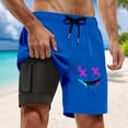 thumbnail image 2 of Mens Work Shorts Swim Trunks Compresssion Liner Inseam Board Shorts Bathing Suit With Pockets Athletic Shorts Men Blue S, 2 of 3