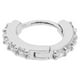 thumbnail image 2 of Pendientes redondos Huggie con circonitas, aretes de aro, piercings, joyería Plata 6mm, 2 of 9