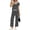 Black, variant on Two Piece Sets for Women Matching Travel Outfits Summer Causal Striped and Wide Leg Pants Set Pockets