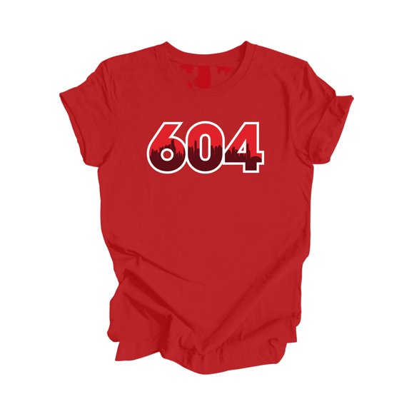 604 Vancouver British Columbia Canada Area Code City Skyline Gift - Unisex T-Shirt - Inspired X