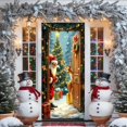thumbnail image 1 of Christmas Door Cover Santa Claus Design, Festive Holiday Door Curtain, Durable Polyester Decor for Home Entrance, Wall, Table Party Decoration, Easy to Install for Christmas Party Decor 35 X 71 Inch, 1 of 7