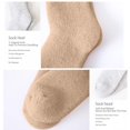 thumbnail image 3 of 1 Pack Women's Wool Socks Boot Socks for Women Warm Winter Socks Thick Knit Cozy Socks for Cold Weather Khaki, 3 of 4