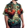 thumbnail image 2 of Love Men's Hawaiian Button Down Short Sleeve Casual Printed Summer Beach Unisex Shirt, 2 of 6