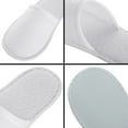 thumbnail image 6 of 24 Pairs Disposable House Slippers for Guests - Bulk Slipper Pack for Hotel, Spa, Travel, Shoeless Home, White Closed Toe (US Men Size 10, Women 11), 6 of 11