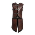 thumbnail image 2 of Rongfmy Medieval Renaissance Viking Gothic Vest Armor Adjustable Party Costume Dress Deep Brown, 2 of 8