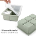 thumbnail image 2 of 3 pack - silicone ice cube molds with removable lids, reusable (blue, green, pink), 2 of 4
