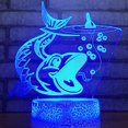 thumbnail image 4 of YSTIAN 3D Fishing Fish Night Light Lamp Illusion 7 Color Changing Touch Switch Table Desk Decoration Lamps Acrylic Flat ABS Base USB Cable Birthday Gift Toys, 4 of 4