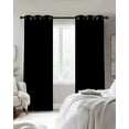 thumbnail image 3 of Black Blackout Curtains 54 Inches Long, Pure Black Thermal Insulated Black Out Curtains, Darkening Window Curtain Drapes for Bedroom Living Room 45"x54" 2 Panels, 3 of 8