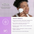 thumbnail image 4 of Spa Sciences NOVA Facial Cleansing Brush, Sonic Facial Cleansing for Exfoliation, Includes Antimicrobial Brush, Sensitive Skin Brush, and Serum Infuser, White, 4 of 12