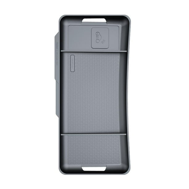 Caja de almacenamiento para salpicadero gris TPU bandeja oculta magnética antideslizante para Tesla Model 3 Y