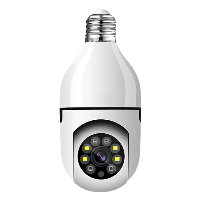 Cámara Bombilla E27 2 Vías Cámaras Vigilancia Del Monitor Panorámico 360 grados