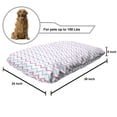 thumbnail image 2 of Herringbone Pet Bed, Colorful Horizontal Zigzag Stripes in Continuous Pattern Art Print, Resistant Pad for Dogs and Cats Cushion with Removable Cover, 24" x 39", White Pale Blue Pink, by Ambesonne, 2 of 4