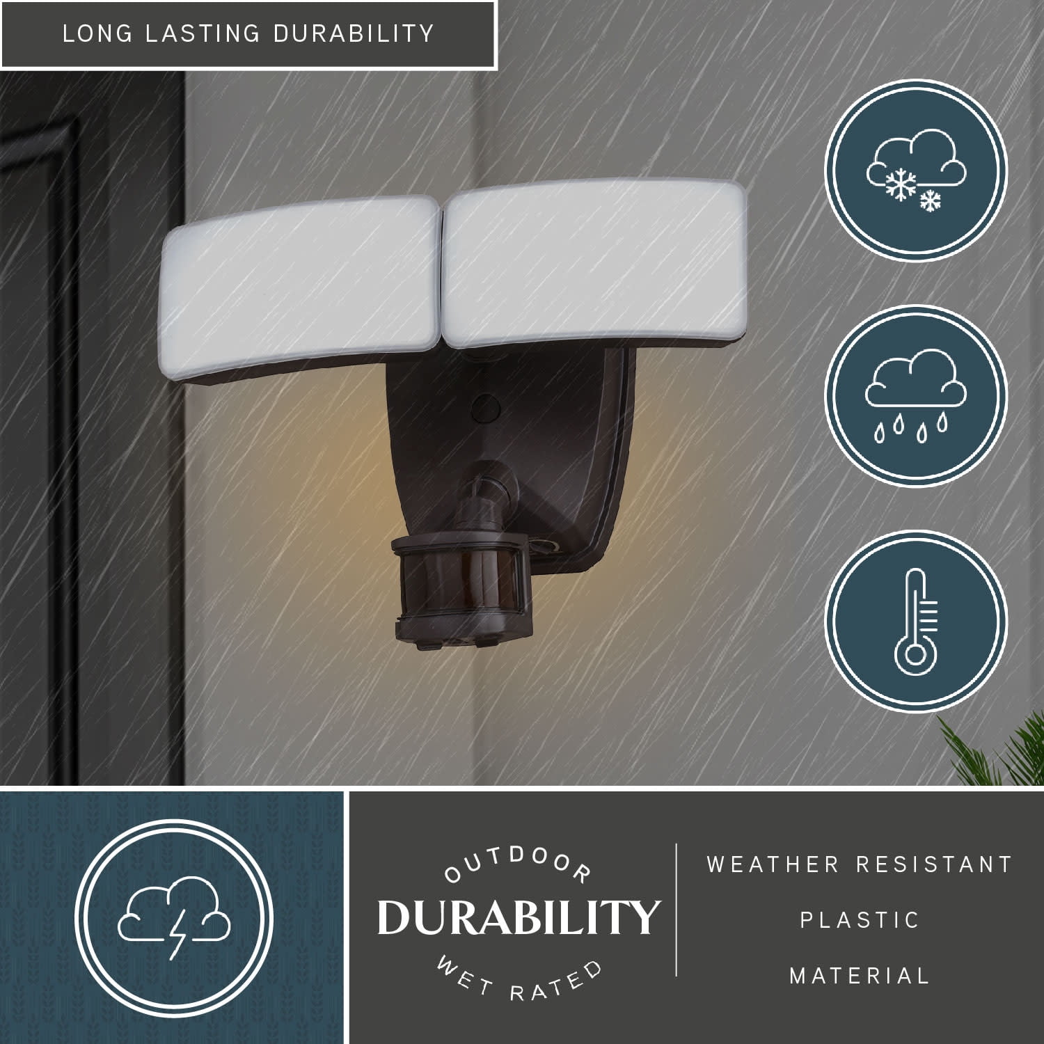 Vaxcel - Zeta - 30W 2 LED Outdoor Motion Sensor Flood Light In Contemporary
