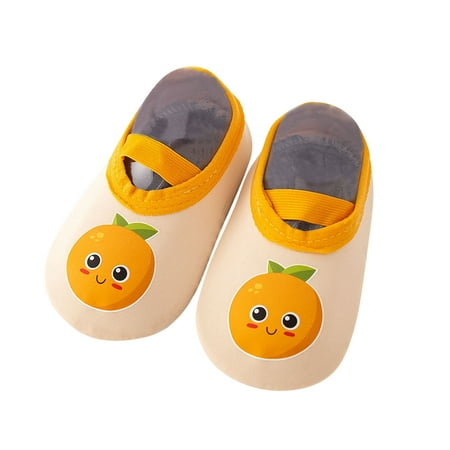 

Children Toddler Shoes Spring And Summer Boys And Girls Flat Bottoms Slip On Soft Comfortable Simple Design Cartoon Fruit Pattern