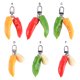 thumbnail image 2 of Sonducket Cadena anillo Chilli portátil casa coche llavero portátil mochila bolso colgante llavero colgante joyería mujer hombre Accesorios de disfraces Verde amarillo, 2 of 6