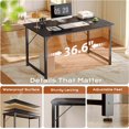 thumbnail image 6 of 40 x 24 Inch Computer Desk with Deeper Desktop, Metal Frame, Black, 6 of 9