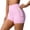Pink, variant on Women's High Waisted Biker Shorts with Pockets Stretchy Workout Yoga Legging Shorts
