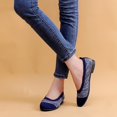 thumbnail image 6 of CPNG Women Walking Shoes Pointed Toe Lightweight Soft Slip On Mesh Flat Shoes Woven Orthopedic Soft Arch Support Breathable Work Office Sneakers, 6 of 8