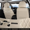 thumbnail image 6 of FLORICH Full Set Car Seat Covers, Universal Nappa Leather Seat Covers for Car Trucks SUV with Lumbar Support, Waterproof, Anti-Slip, Beige, 6 of 8