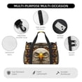 thumbnail image 4 of Easygdp Vintage Pattern Bald Eagle Bolsa de Gimnasio, Bolsa de Viaje Duffel, Bolsa de Fin de Semana con Compartimentos, Bolsa de Mano para Noche, 4 of 7