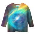 thumbnail image 3 of ZTKWD Boys Girls Tie Dye Shirt 3/4 Sleeve 3D Print Graphic Funny Colorful Summer Tee Shirts for Teens 6-16 Years, 3 of 4