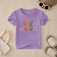 thumbnail image 6 of BOOMNY Toddler Baby Girls Tshirts Short Sleeve T Shirts for Girls Big Sister Letter Graphic Breathable Loose Fit Cozy Childrens Athletic Tees, 6 of 7