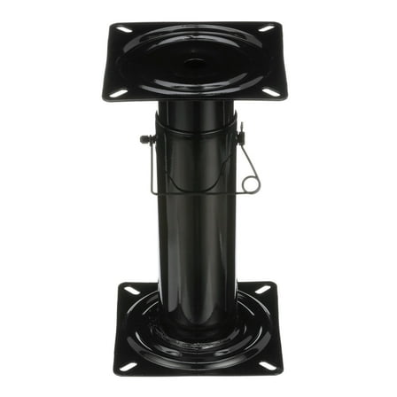 Attwood 91320-ADJ Swivl-Eze Adjustable Pedestal, Height Adjustable 11 ½-17 ½ Inches, For Boat Seat, Black Powder Coated
