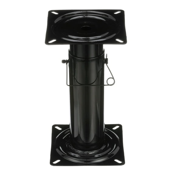 Attwood 91320-ADJ Swivl-Eze Adjustable Pedestal, Height Adjustable 11 ½-17 ½ Inches, For Boat Seat, Black Powder Coated
