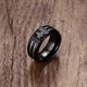thumbnail image 3 of Vnox-anillo masónico Vintage de 9mm para hombre, joyería de acero inoxidable negro con alambre, regalo para hermano, 3 of 3
