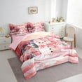 thumbnail image 3 of Manfei Cute Cartoon Snowman Twin Bedding Sets 7pcs, Xmas Tree Gingerbread House Bedding Comforter Set, Merry Christmas Sheet Sets for Girls, Breathable Home Decor, 3 of 8