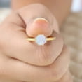 thumbnail image 2 of CHIRAGEMSJEWEL 6 MM / 1 Ct Vintage Opal Promise Ring , Round Gemstone Solitaire Ring Proposal Gift for Girlfriend, 2 of 8