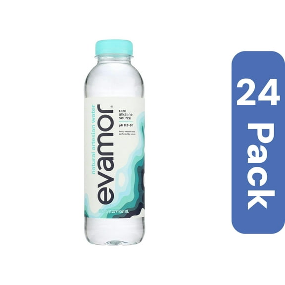 Evamor Artesian Alkaline Water 20 fl oz (Pack Of 24)