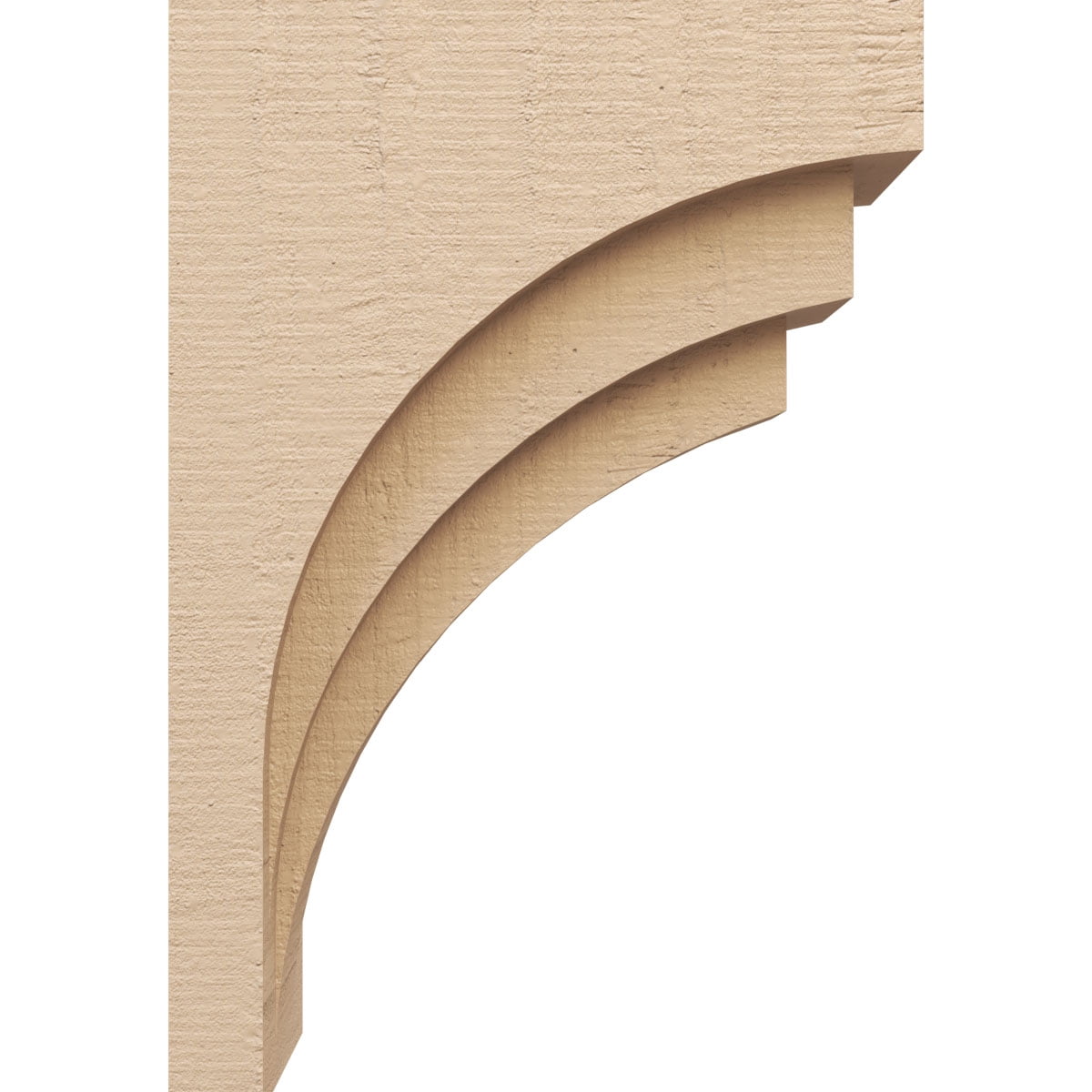 7"W x 14"D x 21"H Classic Rockford Rough Cedar Woodgrain TimberThane Corbel, Primed Tan