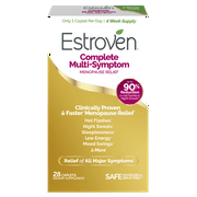 Estroven Complete Multi-Symptom Menopause Relief with Rhapontic Rhubarb Root Extract, 28 Caplets