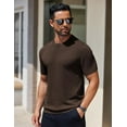 thumbnail image 3 of COOFANDY Men's Knit Shirts Crew Neck Casual Short Sleeve Basic Tee Summer Breathable Soild T Shirts, 3 of 6